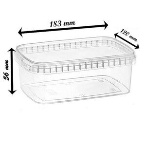 ظرف نگهدارنده طب پلاستیک مدل 1000C بسته 12 عددی