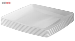 بشقاب غذاخوری یکبار مصرف مدل لوکس بسته 6 عددی