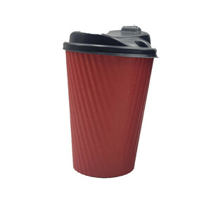 لیوان یکبار مصرف مدل دو جداره 360سی سی مشکی بسته 30 عددی