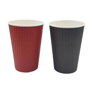 لیوان یکبار مصرف مدل دو جداره 360سی سی مشکی بسته 30 عددی