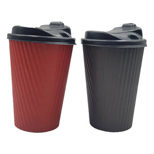 لیوان یکبار مصرف مدل دو جداره 360سی سی مشکی بسته 30 عددی