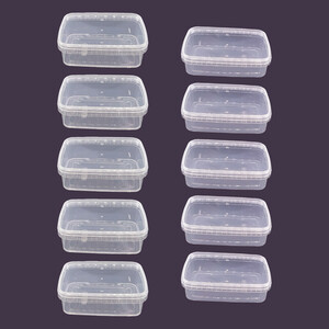 ظرف نگهدارنده پولاد پویش مدل فریزری پلمپ شونده کد 700cc-1000cc بسته 10 عددی