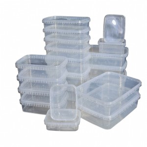 ظرف نگهدارنده پولاد پویش مدل فریزری و ماکروویوی کد 201 مجموعه 20 عددی