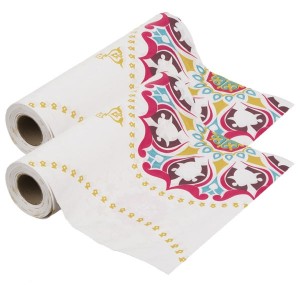 سفره  یکبارمصرف کاغذی10  متری  چند رنگ زمستانه تعداد 2 عددی