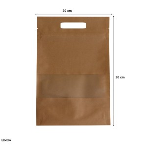 کیسه زیپ دار کرافت سایز 20.30 سانتیمتر بسته 30 عددی