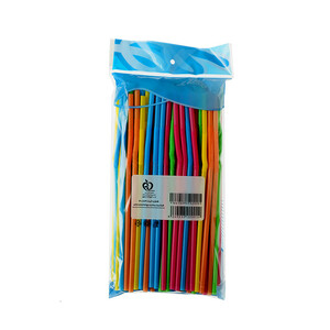 نی نوشیدنی یکبار مصرف مدل مارپیچ 8 بسته 50 عددی