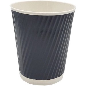 لیوان یکبار مصرف مدل کاغذی دوجداره درب دار 220cc بسته 300 عددی