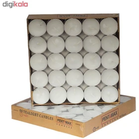 شمع وارمر پنت مکس مدل TeaLight بسته 50 عددی سفید