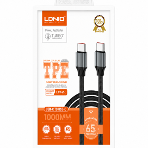 کابل شارژ USB-C به USB-C الدینیو (LDNIO) مدل LC441C طول 1 متر – توان 65 وات