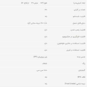 ظرف نگهدارنده طب پلاستیک مدل  C1000 کد AT 2616 بسته 17 عددی