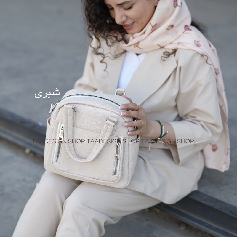 کیف سه کاره زنانه ژوبین (کوله، دوشی و دستی)