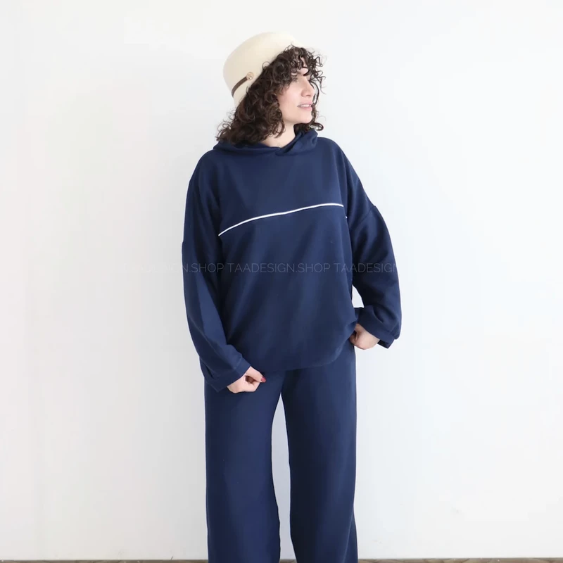 ست زنانه هودی و شلوار مدل ویوان