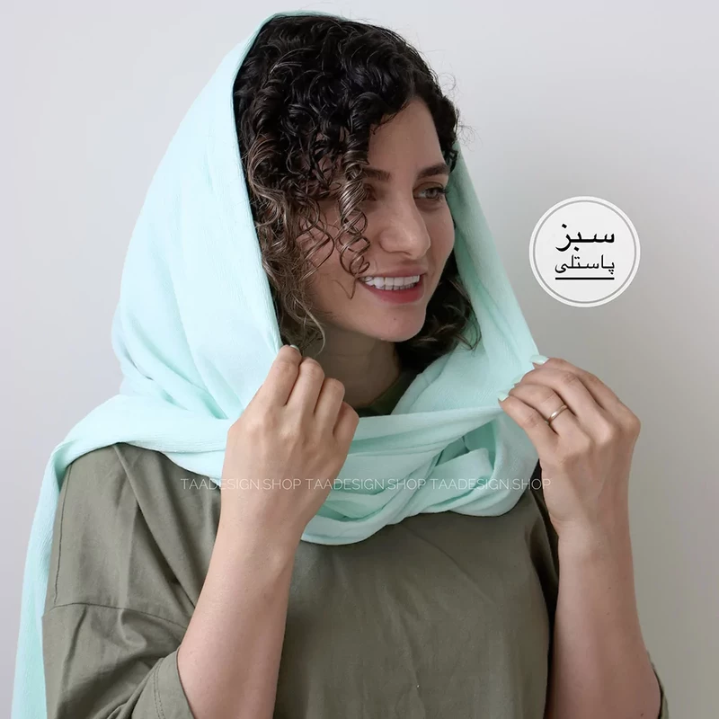شال  پلیسه ریز زنانه ترخون