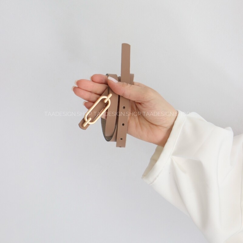 کمربند چرمی مات زنانه نازک