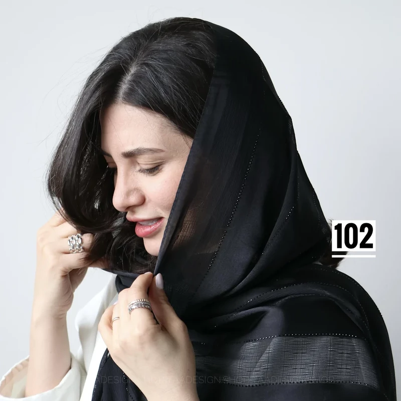 شال ساتن مجلسی زنانه شب‌بو