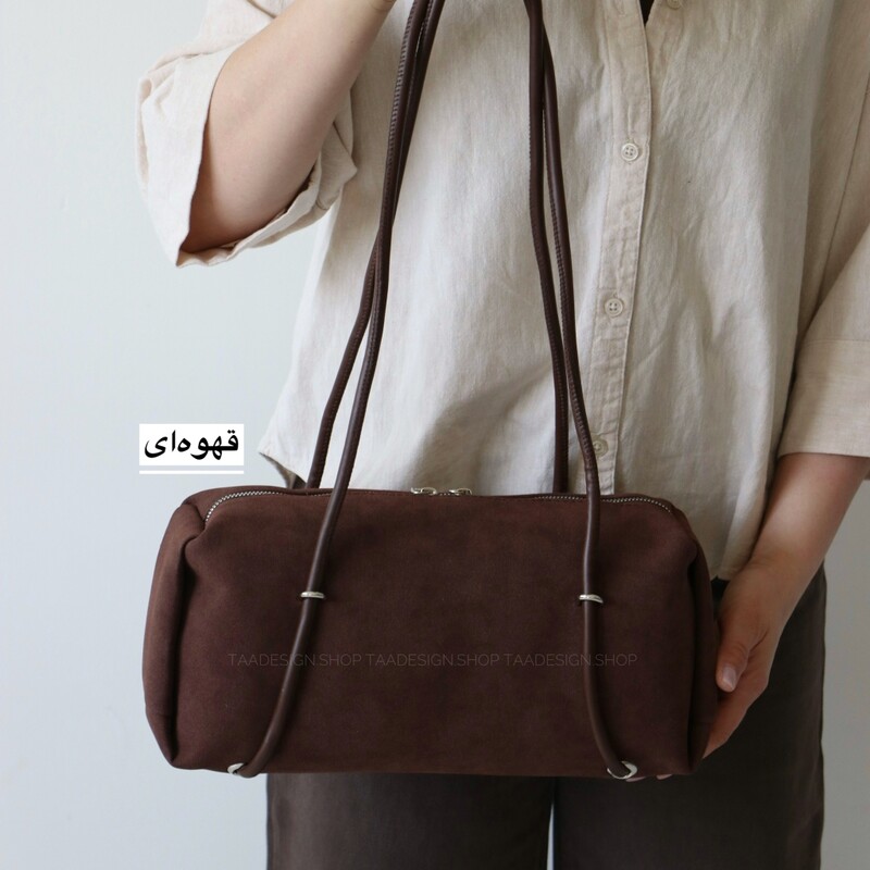کیف ترکیبی چرم و جیر مصنوعی زنانه آیدا-کد 100