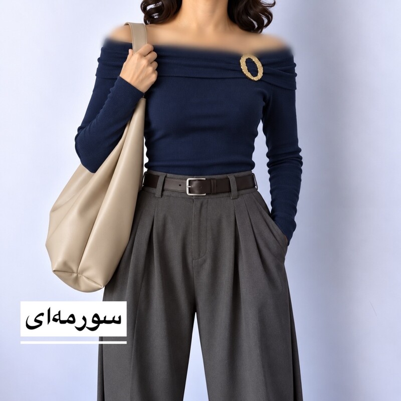 بلوز سوپرنخ یقه دلبری زنانه مژگان