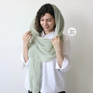 شال  پلیسه لبه دانتل مدل پاپیتال