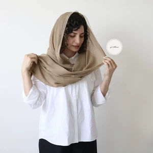 شال  پلیسه لبه دانتل  مدل پاپیتال