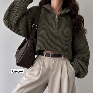 بافت زنانه کراپ مدل 1503