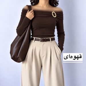 بلوز سوپرنخ یقه دلبری زنانه مژگان