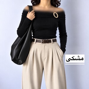 بلوز زنانه یقه‌ دلبری  مدل 1707
