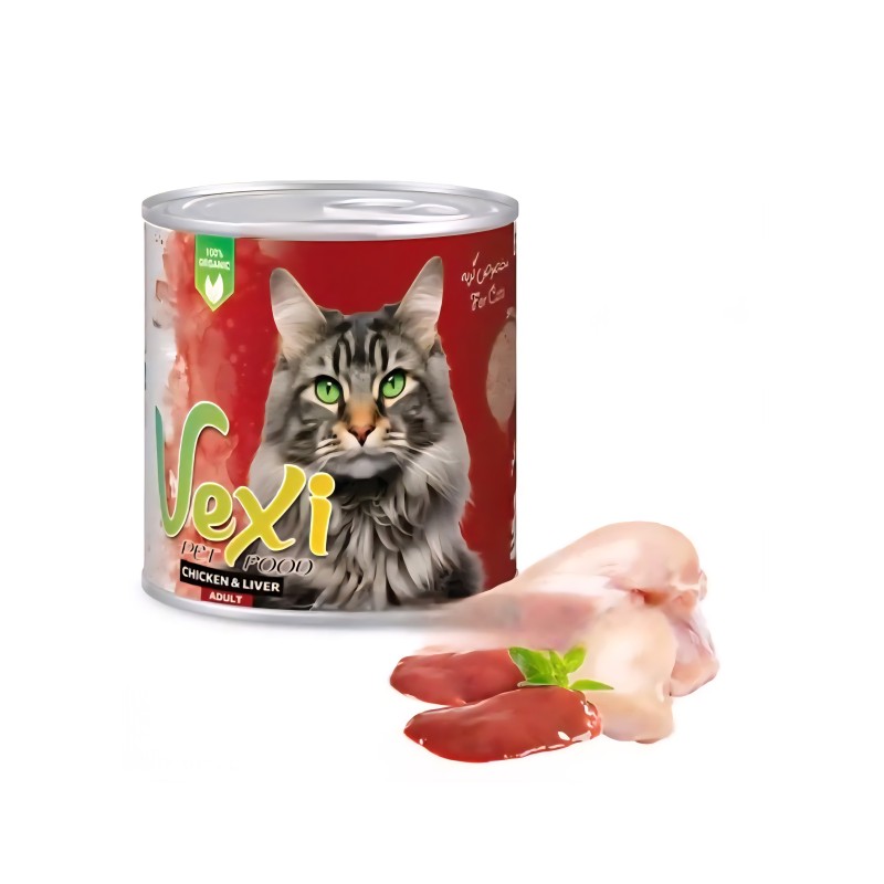کنسرو گربه پته مرغ و جگر  وکسی