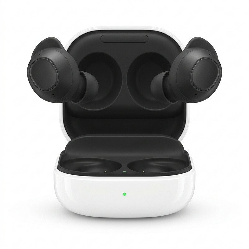 هدفون بلوتوثی سامسونگ مدل Galaxy Buds FE با نویز کنسلینگ فعال (ANC)، درگاه شارژ USB Type-C، دارای میکروفون دوگانه، مقاوم در برابر رطوبت و عرق
