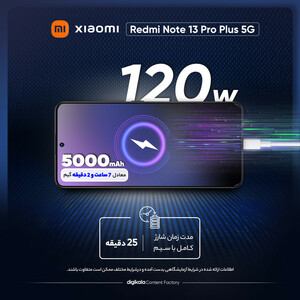 گوشی موبایل شیائومی مدل Redmi Note 13 Pro Plus 5G دو سیم کارت ظرفیت 256 گیگابایت و رم 8 گیگابایت