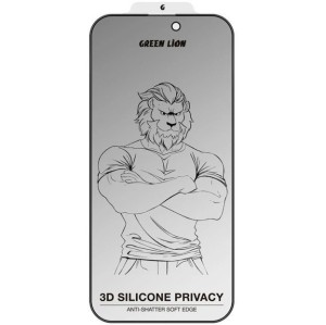 محافظ صفحه نمایش حریم شخصی گرین لاین مدل 3D Silicone Plus Privacy مناسب برای گوشی موبایل اپل iPhone 17 Pro Max