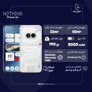 گوشی موبایل ناتینگ مدل Phone 3a دو سیم کارت ظرفیت 256 گیگابایت رم 12 گیگابایت