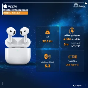 هدفون بلوتوثی اپل مدل AirPods 4