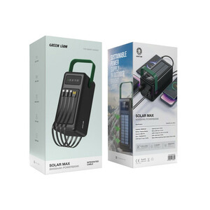 پاوربانک گرین لاین مدل solar max gl-p974 ظرفیت 80000 میلی آمپر ساعت