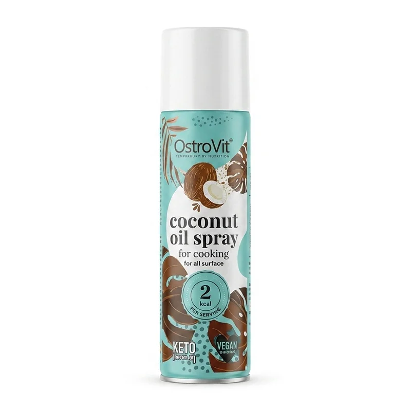 اسپری روغن نارگیل مخصوص پخت و پز برند استروویت ۲۵۰ میلی لیتری Ostrovit Coconut oil spray