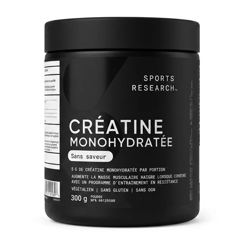 مکمل کراتین مونوهیدرات «اورجینال» اسپورتز ریسرچ ۳۰۰ گرمی (Sports Research Creatine Monohydrate)