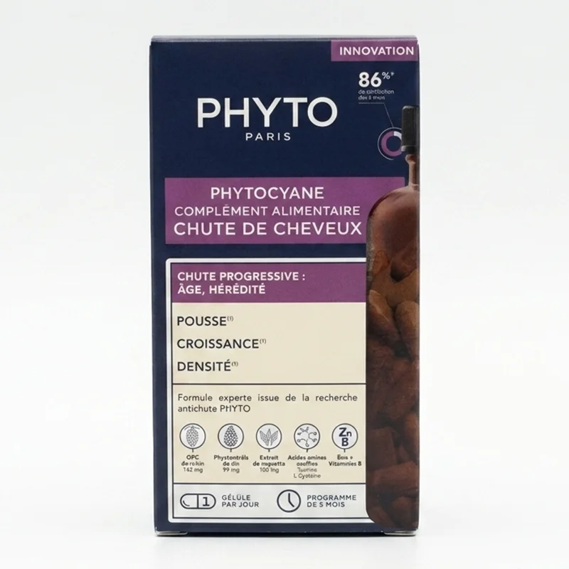 کپسول ضد ریزش موی هورمونی و ارثی «اورجینال» فیتوسیان فیتو ۸۴ عددی | Phyto Phytocyane Progressive Hair Loss Supplement