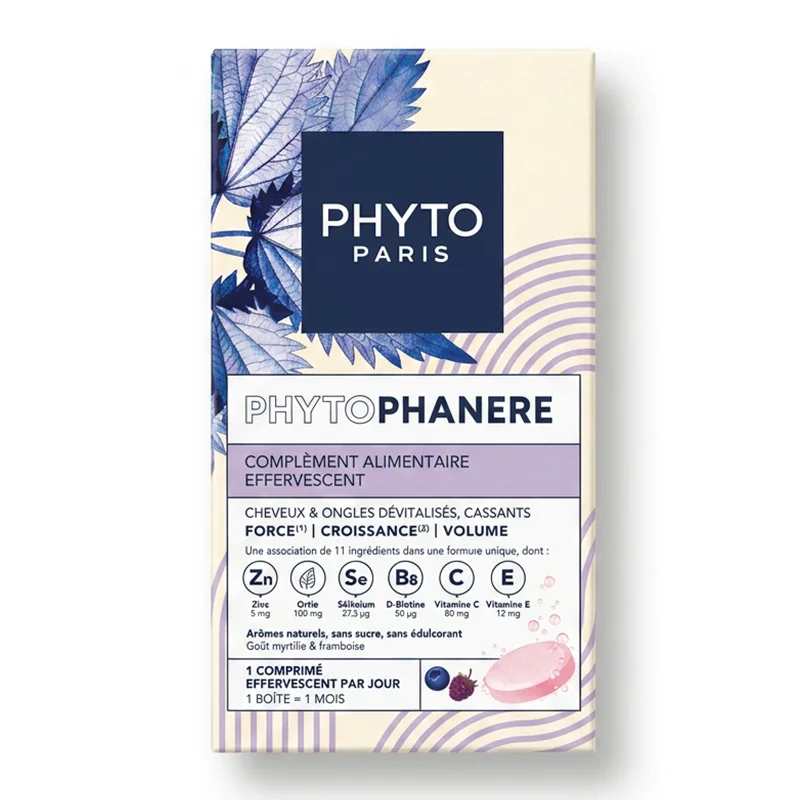 قرص جوشان تقویت مو و ناخن فیتو فانر ۳۰ عددی | Phyto Phytophanere Effervescent Tablets