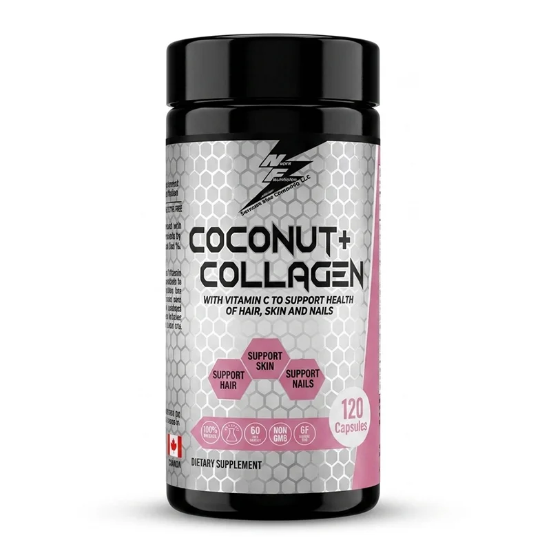 کپسول  کوکونات کلاژن و روغن نارگیل اورجینال نوتری‌فیوژن ۱۲۰ عددی | NutriFusion Coconut + Collagen