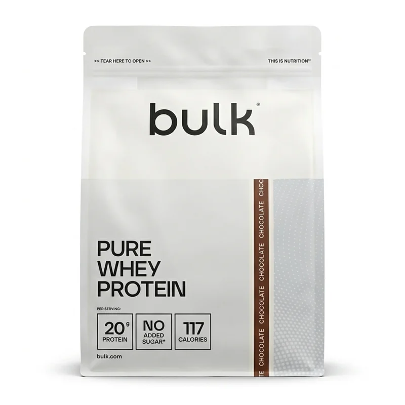 مکمل پروتئین وی کیسه ای 900 گرم برند بالک (29 سروینگ) Bulk  Pure Whey Protein | اورجینال