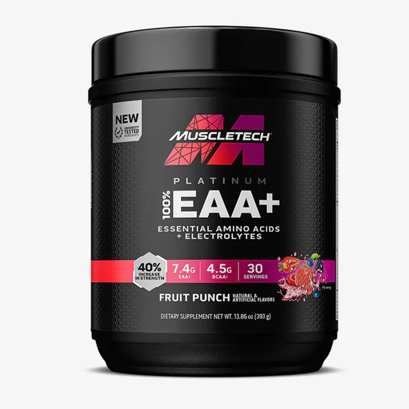 مکمل پودر  آمینو اسید EAA پلاس پلاتینیوم 387گرمی برند ماسل تکMuscleTech Platinum 100% EAA+ | اورجینال