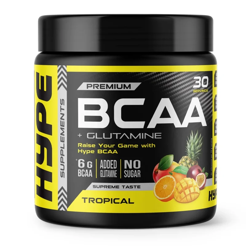 مکمل بی سی ای ای پلاس گلوتامین 300 گرمی 30سروینگ برند هایپ Hype BCAA + Glutamine | اورجینال
