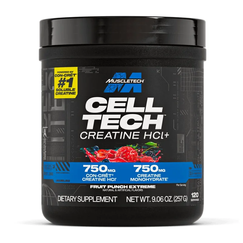 کراتین 257 گرم ماسل تک 120 سروینگ +Cell-Tech Creatine HCl | اورجینال