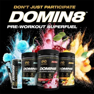 مکمل پری ورک اوت دامین ۸ برند پی وی ال pvl domin 8 preworkout