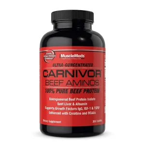 مکمل قرصی آمینو بیف کارنیور «اورجینال» ۳۰۰ عددی برند ماسل مدز  MuscleMeds CARNIVOR 100% Beef Aminos
