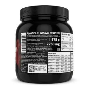 مکمل قرصی آنابولیک آمینو 9000 «اورجینال» برند الیمپ Olimp Anabolic Amino 9000 Mega Tabs