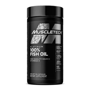 کپسول امگا ۳ فیش اویل پلاتینوم ماسل تک «اورجینال» ۱۰۰ عدد سافت‌ژل (MuscleTech Platinum 100% Fish Oil)
