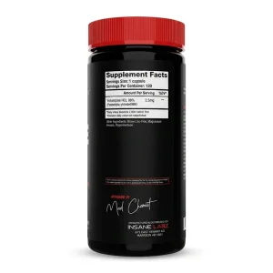کپسول یوهمبین hcl «اورجینال» انسین لبز ۲.۵ میلی‌گرم ۱۲۰ عددی (Insane Labz Yohimbine HCl)
