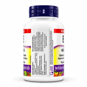 کپسول سافت ژل ویتامین E ای ۴۰۰ واحدی «اورجینال» برند وببر نچرالز ۹۰ عددی | Webber Naturals Vitamin E 400 IU Natural Source 90 Softgels