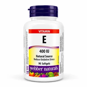 کپسول سافت ژل ویتامین E ای ۴۰۰ واحدی «اورجینال» برند وببر نچرالز ۹۰ عددی | Webber Naturals Vitamin E 400 IU Natural Source 90 Softgels