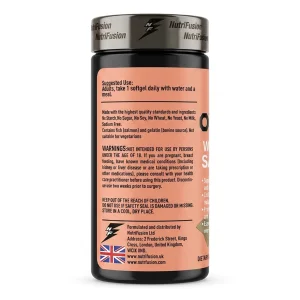 قیمت و خرید امگا 3 روغن سالمون آلاسکایی وحشی برند نوتریفیوژن 1000 میلی‌گرم | 60 سافت‌ژل -اورجینال